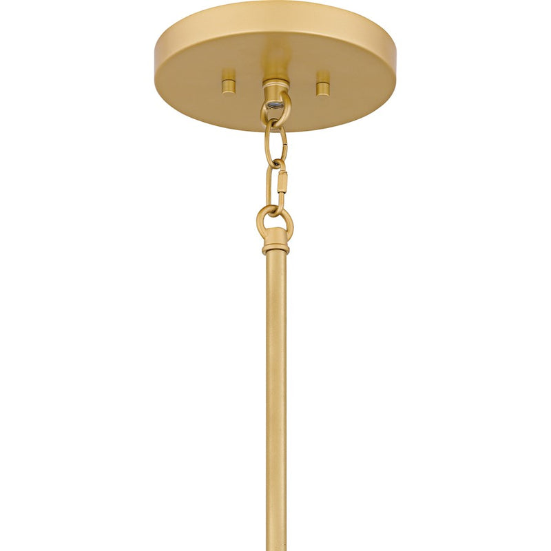 Quoizel Sweeney 6Lt Pendant, Soft Gold/Clear /White Sand Inside