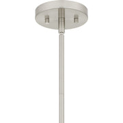 Quoizel Syrah 3 Light Pendant, Brushed Nickel/Rattan