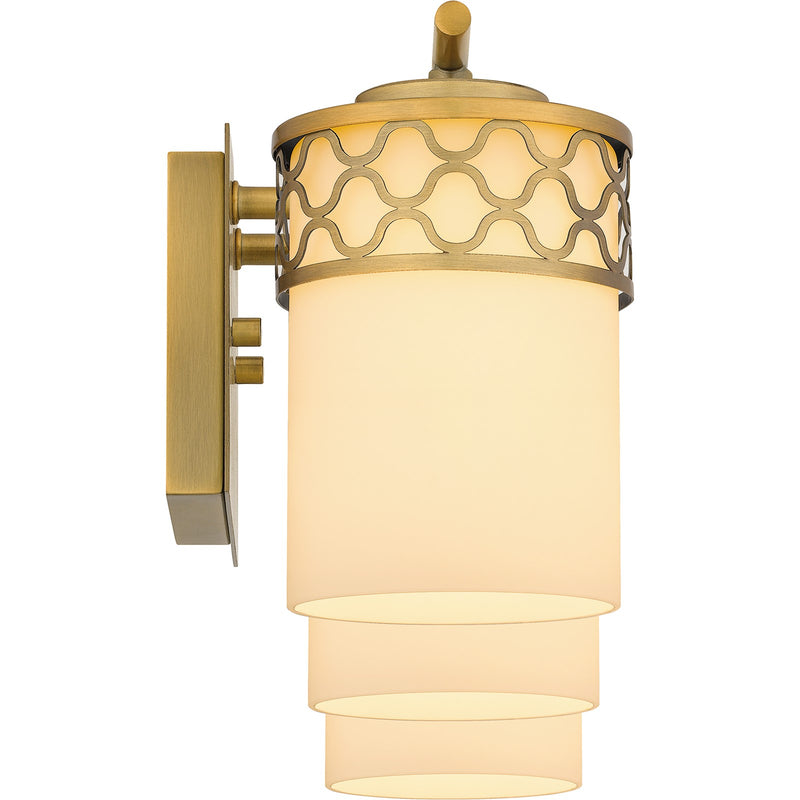 Quoizel Tenley 24in 3-Light Vanity Light | Modern Aged Brass Steel and Opal Etched Glass | Bathroom Vanity & Powder Room | Model TEN8624AB