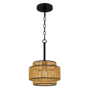 Quoizel Teton 1-Lt Matte Black Mini Pendant, Matte Black - TET1510MBK