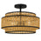 Quoizel Teton 3-Lt Matte Black Semi-Flush Mount, Matte Black - TET1716MBK
