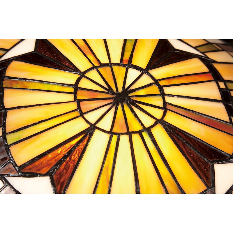 Quoizel 2 Light Tiffany Flush Mount in Vintage Bronze