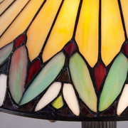 Quoizel Pearson 16in 2-Light Table Lamp | Tiffany Bronze and Multicolor Art Glass | Bedroom & Living Room | 16 x 16 x 23 in | Model TF1433T