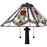 Quoizel Collingwood 2 Light 23" Table Lamp, Black/Multicolor Art
