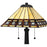 Quoizel Chardonnay 2 Light 23" Table Lamp, Black/Multicolor Art