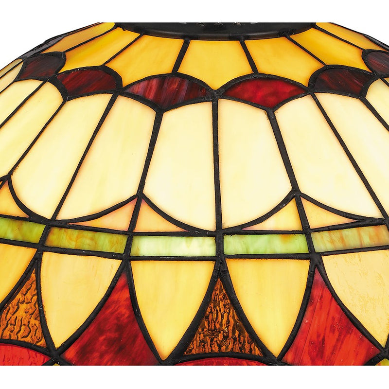 Quoizel Sevilla 2 Light 15" Table Lamp, Matte Black/Multicolor Art