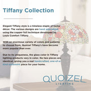 Quoizel Pomeroy 15in 1-Light Table Lamp | Traditional Western Bronze and Multicolor Art Glass | Bedroom & Living Room | Model TF1791TWT