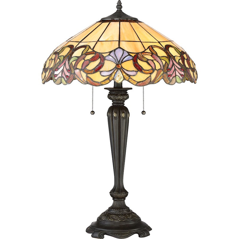 Quoizel Blossom 2 Light Table Lamp, Imperial Bronze