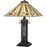 Quoizel Stevie 2 Light Table Lamp Tiffany, Western Bronze/Tiffany
