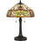 Quoizel Quinn 2 Light Table Lamp Tiffany, Vintage Bronze