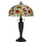Quoizel Privette 2 Light Table Lamp, Vintage Bronze/Tiffany