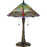 Quoizel Skimmer 2 Light Table Lamp, Multicolor Tiffany Glass