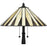 Quoizel Legend 2 Light Table Lamp, Matte Black/Multicolor Art Glass