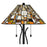 Quoizel Stinson 2 Light Table Lamp, Matte Black/Multicolor Art Glass