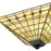 Quoizel Braden 2 Light Flush Mount, Matte Black/Multicolor Art Glass