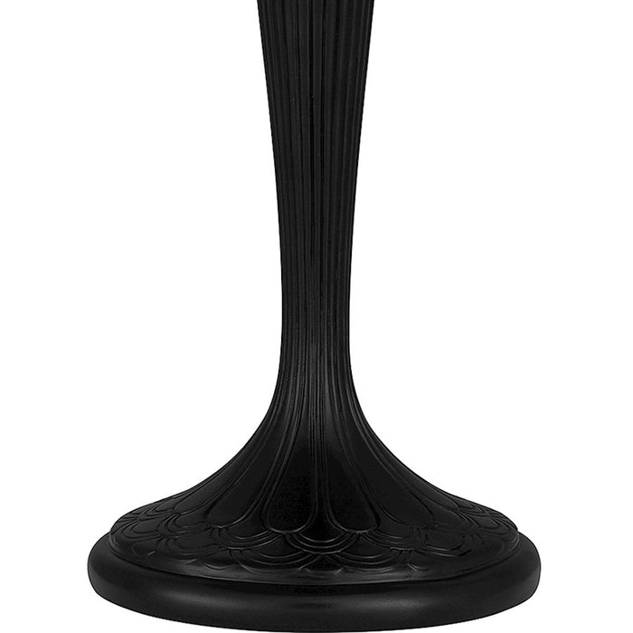 Quoizel Betty 2 Light Table Lamp, Matte Black/Multicolor Art Glass