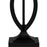Quoizel James 2 Light Table Lamp, Matte Black/Multicolor Art Glass