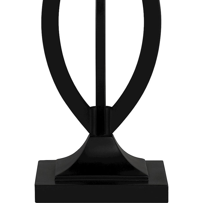 Quoizel Yellowstone 2 Light Table Lamp, Matte Black/Multicolor Art