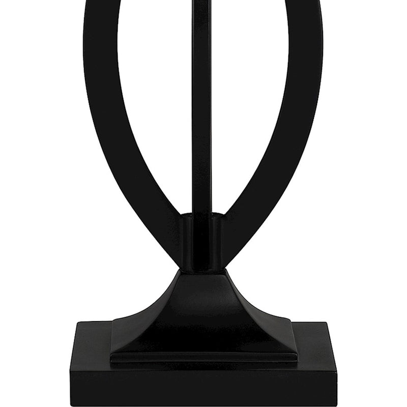 Quoizel Yellowstone 2 Light Table Lamp, Matte Black/Multicolor Art