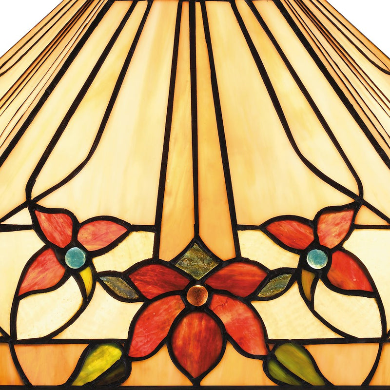 Quoizel Yosemite 2 Light Table Lamp, Matte Black/Multicolor Art