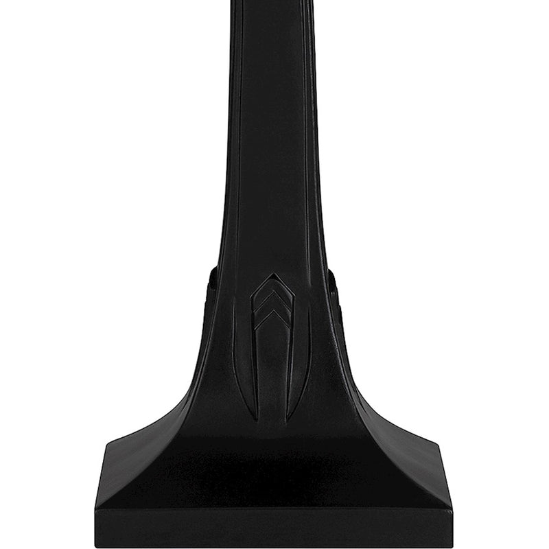 Quoizel Zion 2 Light Table Lamp, Matte Black/Multicolor Art Glass