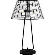 Quoizel Rainier 2Lt Table Lamp, Black/Multitextured Art - TF6176MBK