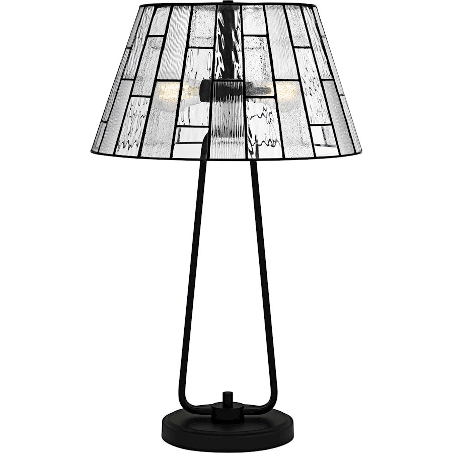 Quoizel Rainier 2Lt Table Lamp, Black/Multitextured Art - TF6176MBK