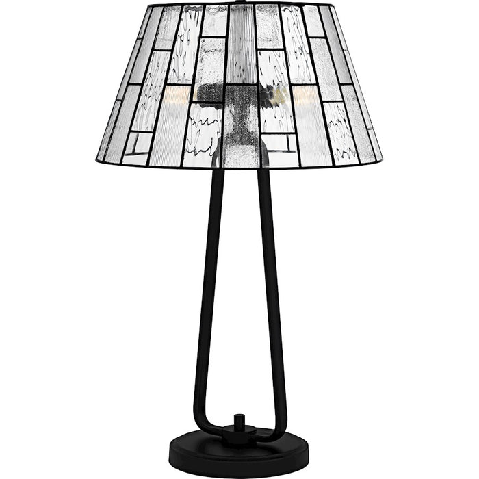 Quoizel Rainier 2Lt Table Lamp, Black/Multitextured Art