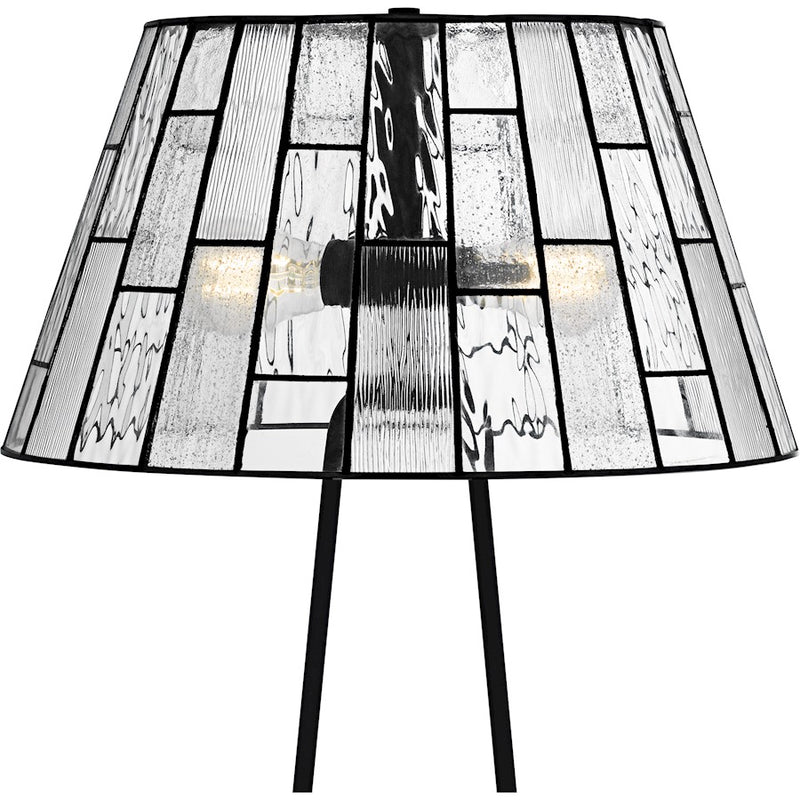 Quoizel Rainier 2Lt Table Lamp, Black/Multitextured Art