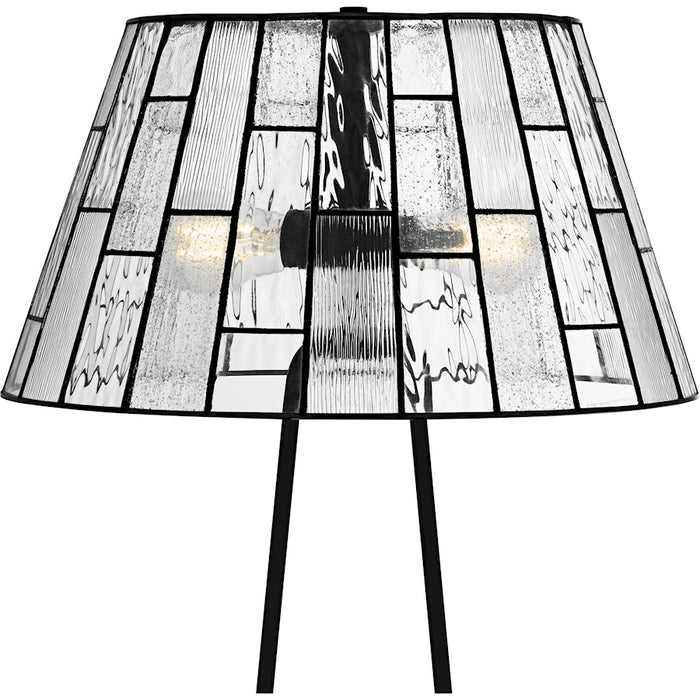 Quoizel Rainier 2Lt Table Lamp, Black/Multitextured Art