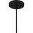 Quoizel Olivier 1Light Pendant, Matte Black/Multicolor Art Glass