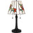 Quoizel Aurora 2Light Table Lamp, Matte Black/Multicolor Art Glass