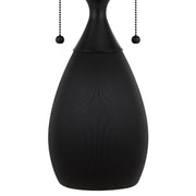 Quoizel Ayla 15.75in 2-Light Table Lamp | Traditional Matte Black and Multicolor Art Glass | Living Room & Bedroom | Model TF6840MBK