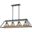 Quoizel Asheville Linear 4 Light Chandelier, Bronze/Tiffany