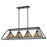 Quoizel Asheville Linear 4 Light Chandelier, Bronze/Tiffany