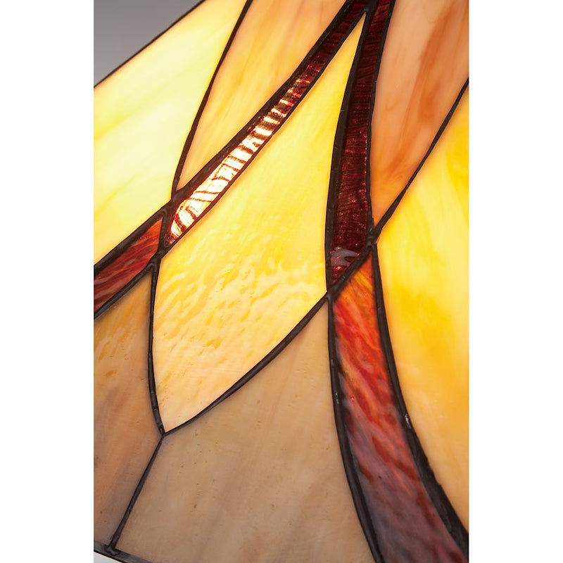 Quoizel Asheville 60in 2-Light Floor Lamp | Traditional Valiant Bronze and Multicolor Art Glass | Living Room & Bedroom | Model TFAS9360VA