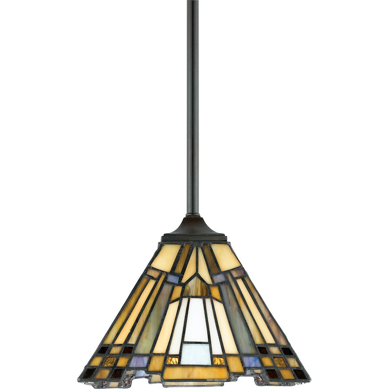 Quoizel 1 Light Inglenook Mini Pendant in Valiant Bronze