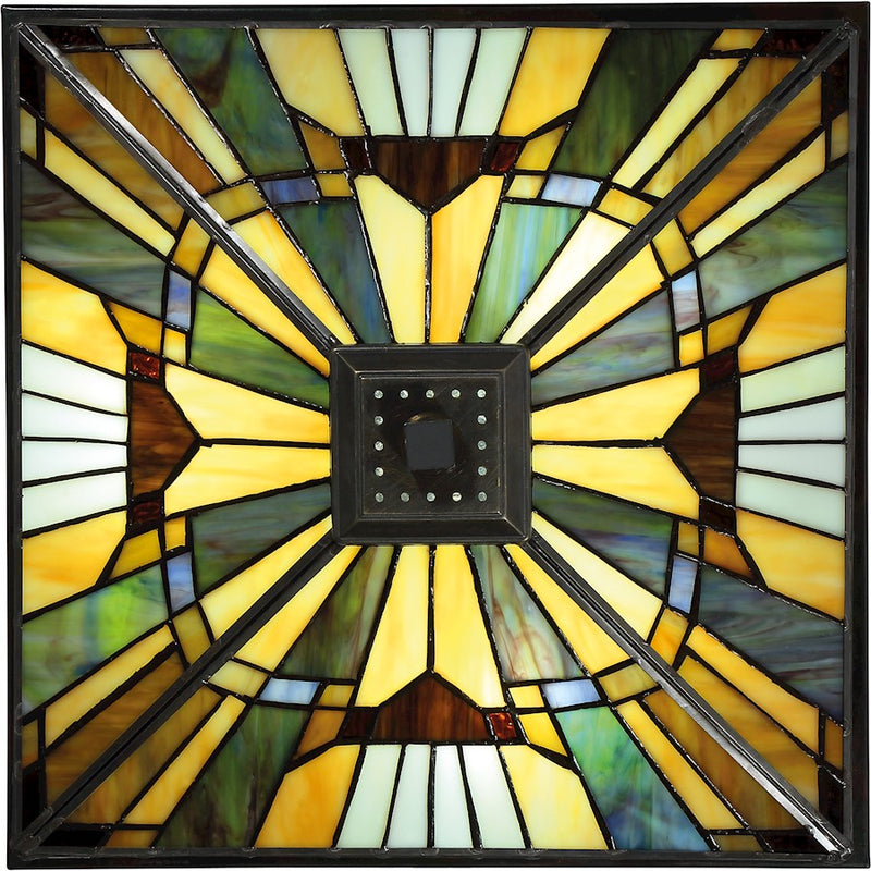 Quoizel Inglenook 3 Light Flush Mount, Valiant Bronze