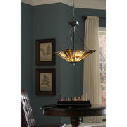 Quoizel 3 Light Inglenook Pendant in Valiant Bronze