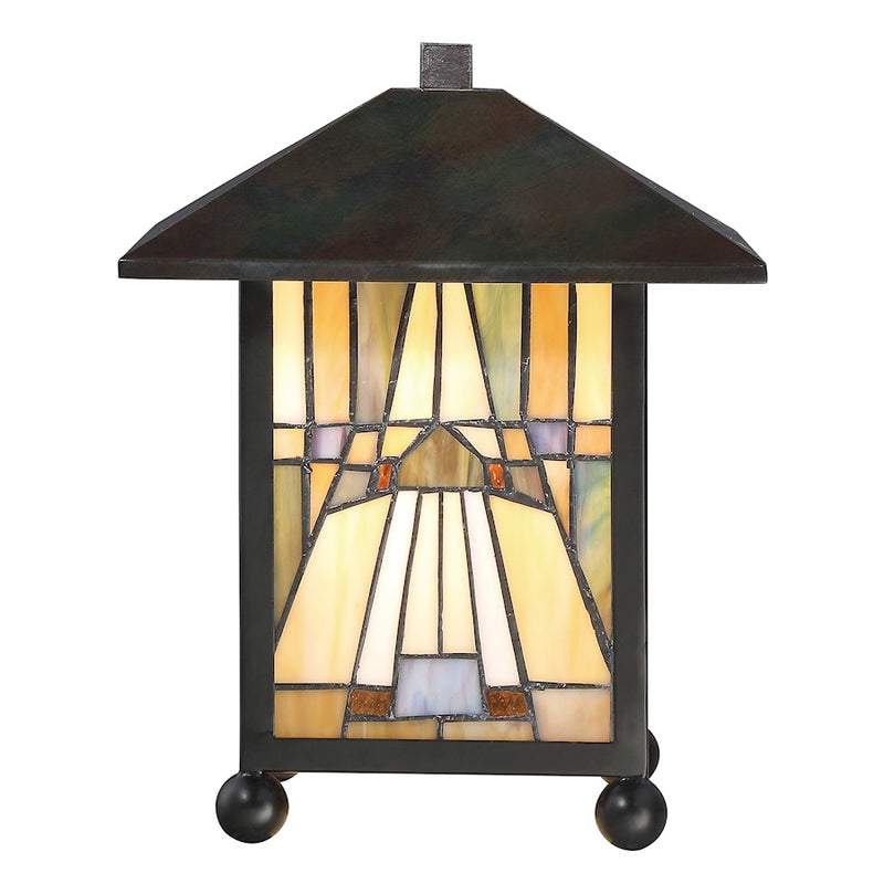 Quoizel Inglenook 1 Light Table Lamp in Valiant Bronze