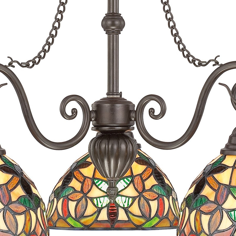 Quoizel 3 Light Kami Chandelier in Vintage Bronze