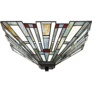 Quoizel Maybeck 17in 3-Light Pendant | Tiffany Valiant Bronze and Multicolor Art Glass | Dining Room & Kitchen Island | Model TFMK2817VA