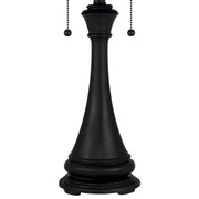 Quoizel Wisteria Bloom 16in 2-Light Table Lamp | Tiffany Matte Black and Multicolor Art Glass | Living Room & Bedroom | Model TFNR6325MBK