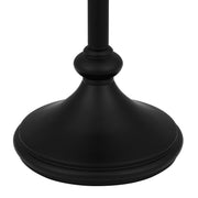 Quoizel Wisteria Bloom 18in 2-Light Floor Lamp | Traditional Matte Black and Blue Art Glass | Living Room & Bedroom Reading | Model TFNR9362MBK