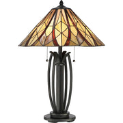 Quoizel Victory 2 Light Table Lamp in Valiant Bronze
