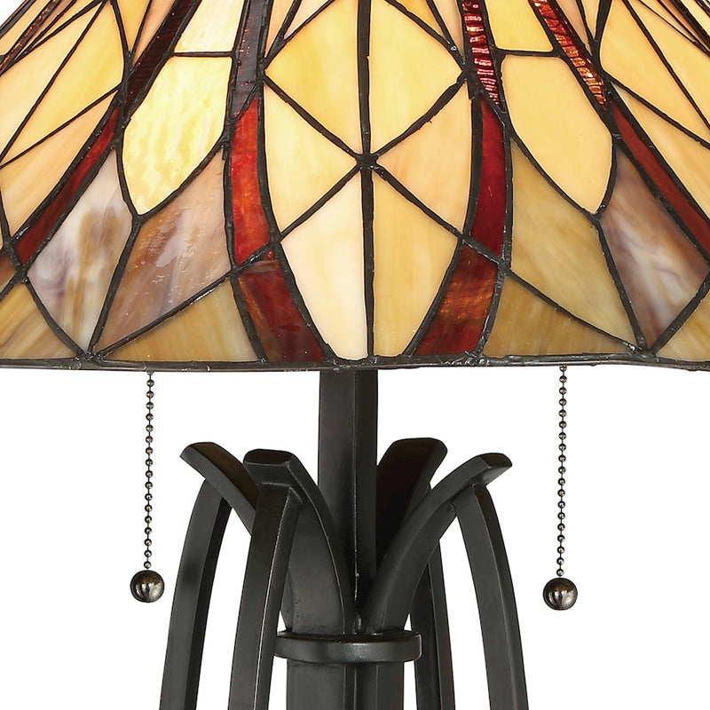 Quoizel Victory 2 Light Table Lamp in Valiant Bronze
