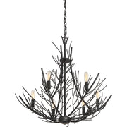 Quoizel Thornhill 26in 6-Light Chandelier | Nature-Inspired Marcado Black Steel | Dining Room & Foyer | 26 x 26 x 26.75 in | Model THL5006MK