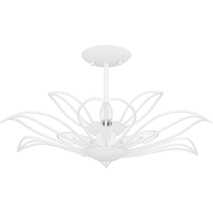 Quoizel Tallulah 3Light Semi-Flush Mount, Sand White/ - TLH1722SW