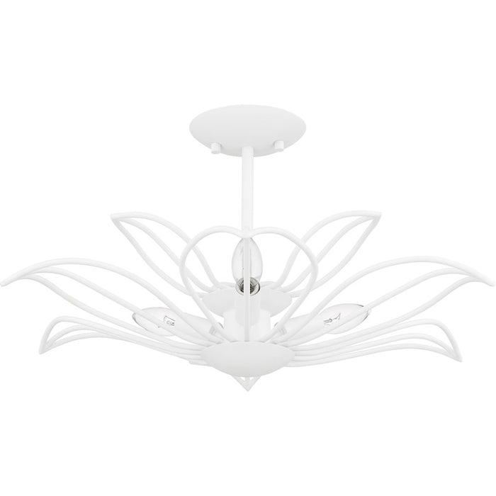 Quoizel Tallulah 3Light Semi-Flush Mount, Sand White