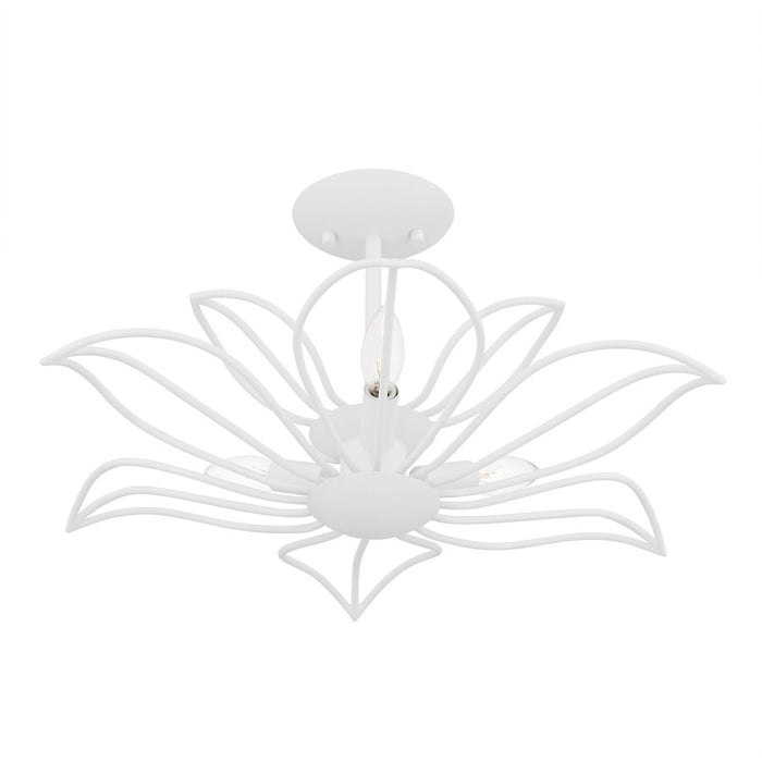Quoizel Tallulah 3Light Semi-Flush Mount, Sand White